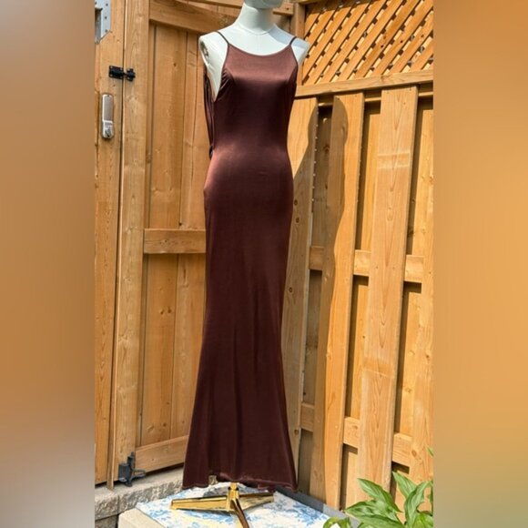 🆕 RAT & BOA 🧿 NWOT Deia Slinky Little Brown Jersey Dress, Sz XS US 2 - Picture 11 of 15